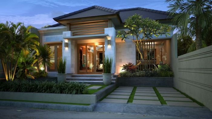 Tropical garden luxury home design