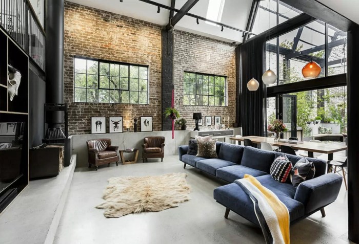 Urban industrial living room