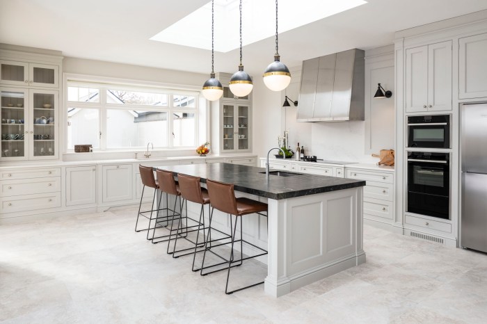 Minimalist white American kitchen